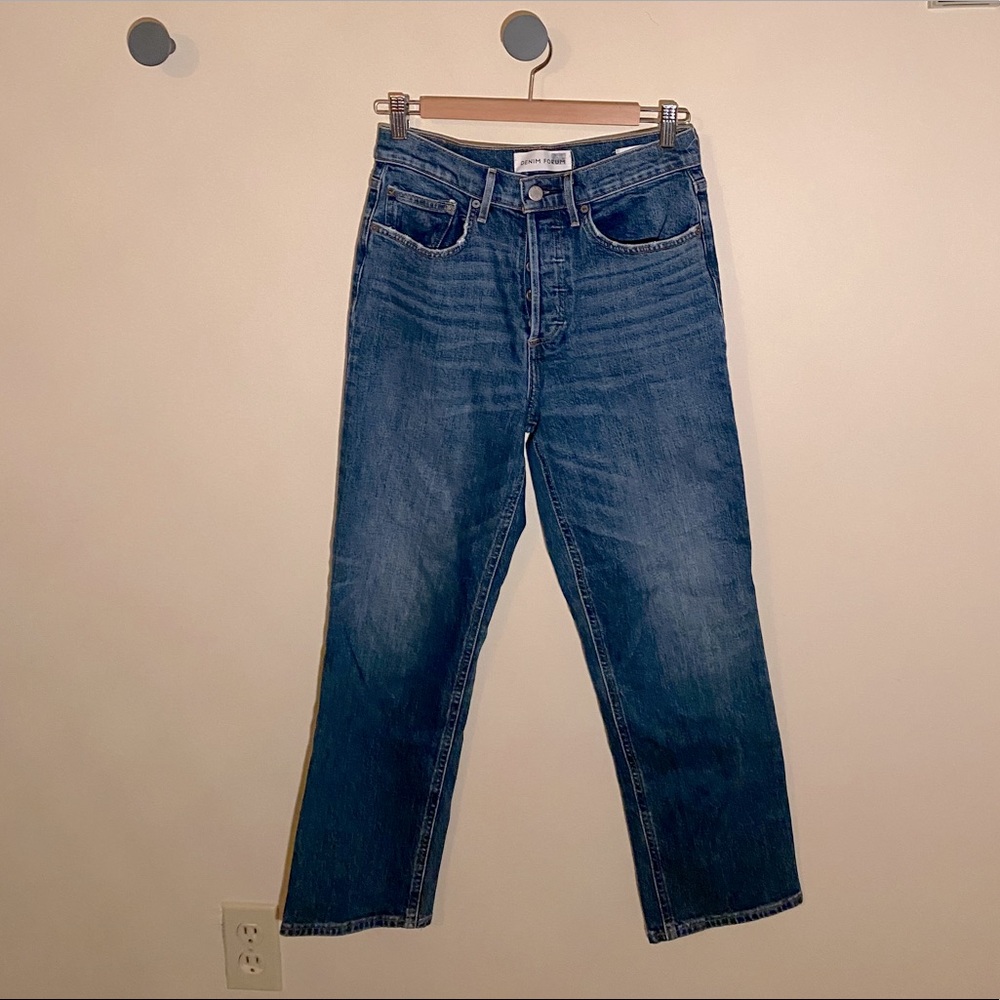Denim Forum Arlo High Rise Straight Sz 28 L 28